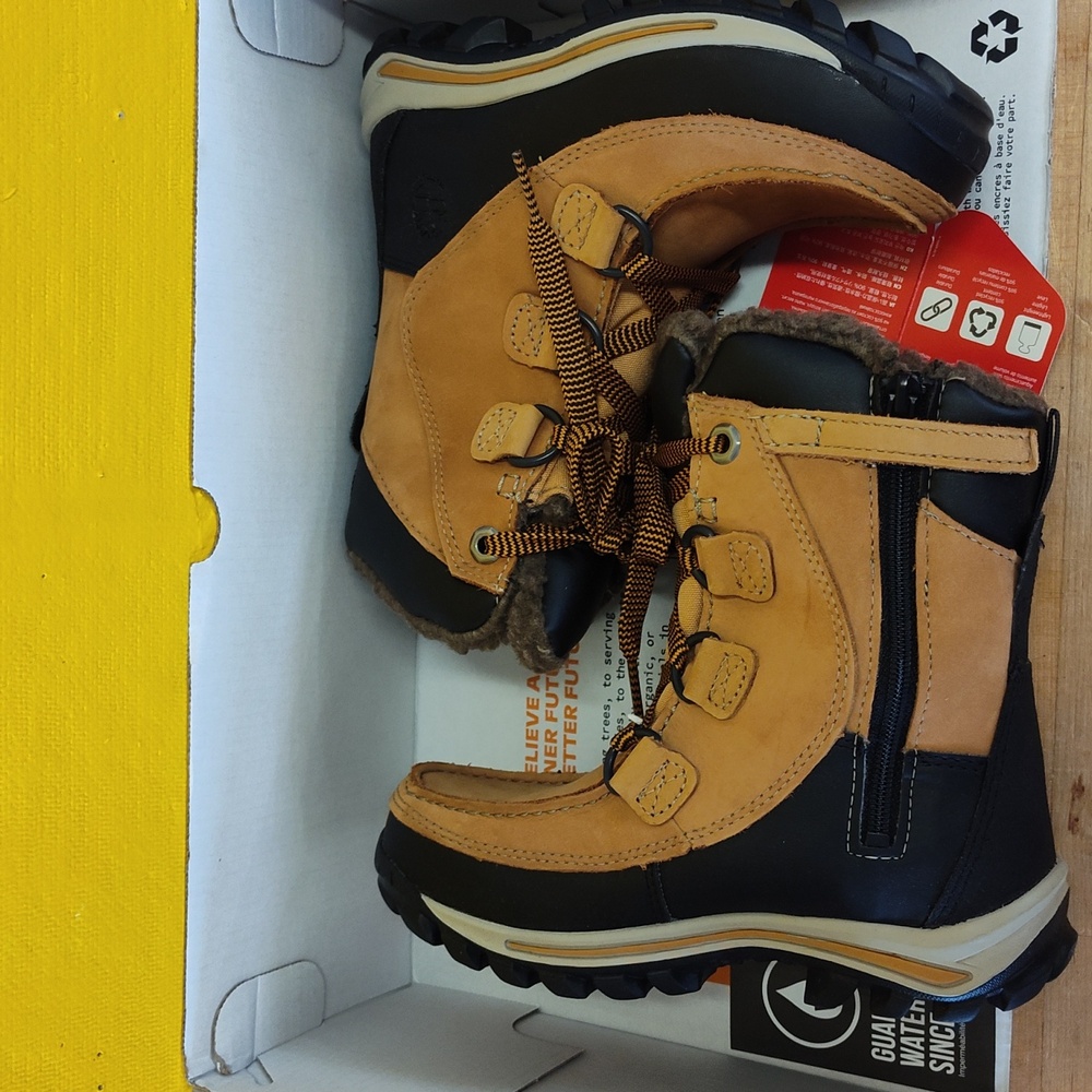 Timberland Chillberg Waterproof Boots Wheat NuBuck Kids Size 13 - Picture 14 of 16